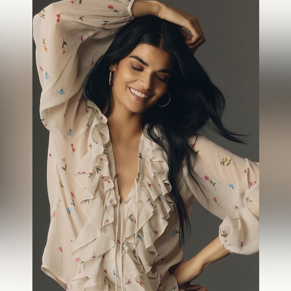 Anthropologie Sheer Blouse